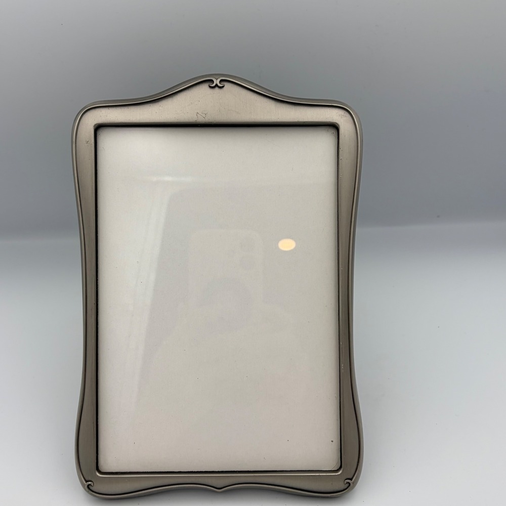Vintage Ornate Metal Photo‎ Frame Tabletop Display Desk Accent Pewter Finish